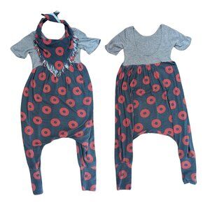 Fishman Romper w/ Matching bib Size 2T